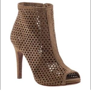 Brand New Pedro Garcia Sylvana Suede Peep Toe Boots